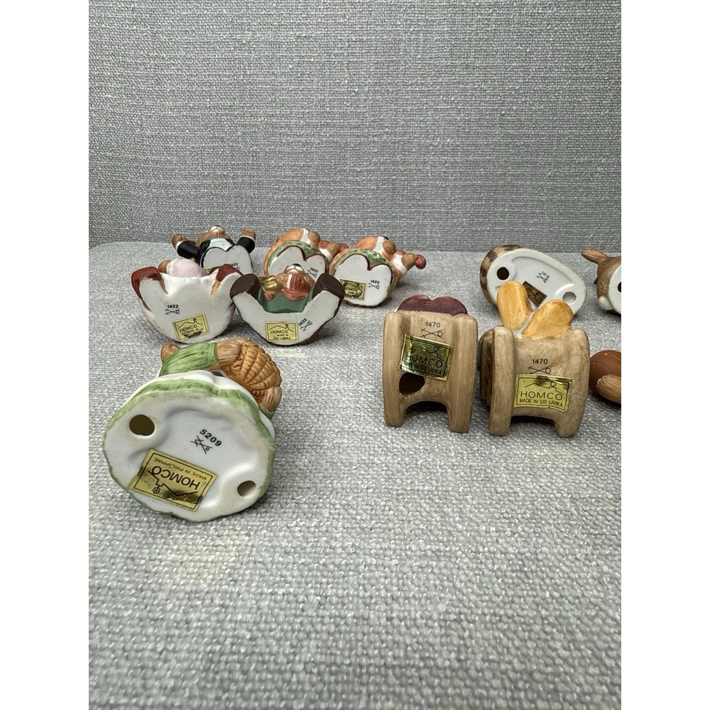 Homco Porcelain Teddy Bear Figurines 14 Piece Lot - Picture 10 of 11
